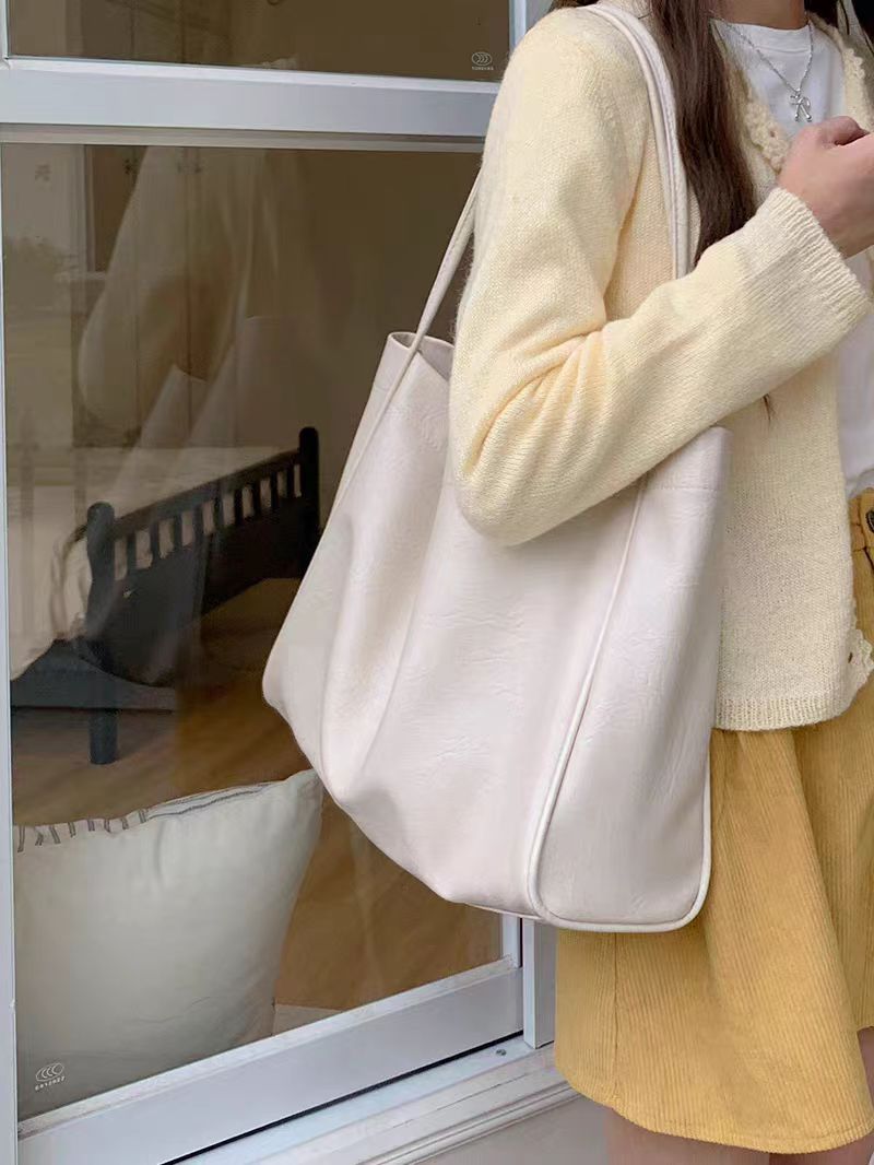 Lazy Style Korean Version Large Bag - 2025 New Fashion Large Capacity Commuting Tote Bag - Small-Sized Shoulder Bag for Women, Uncommon Design