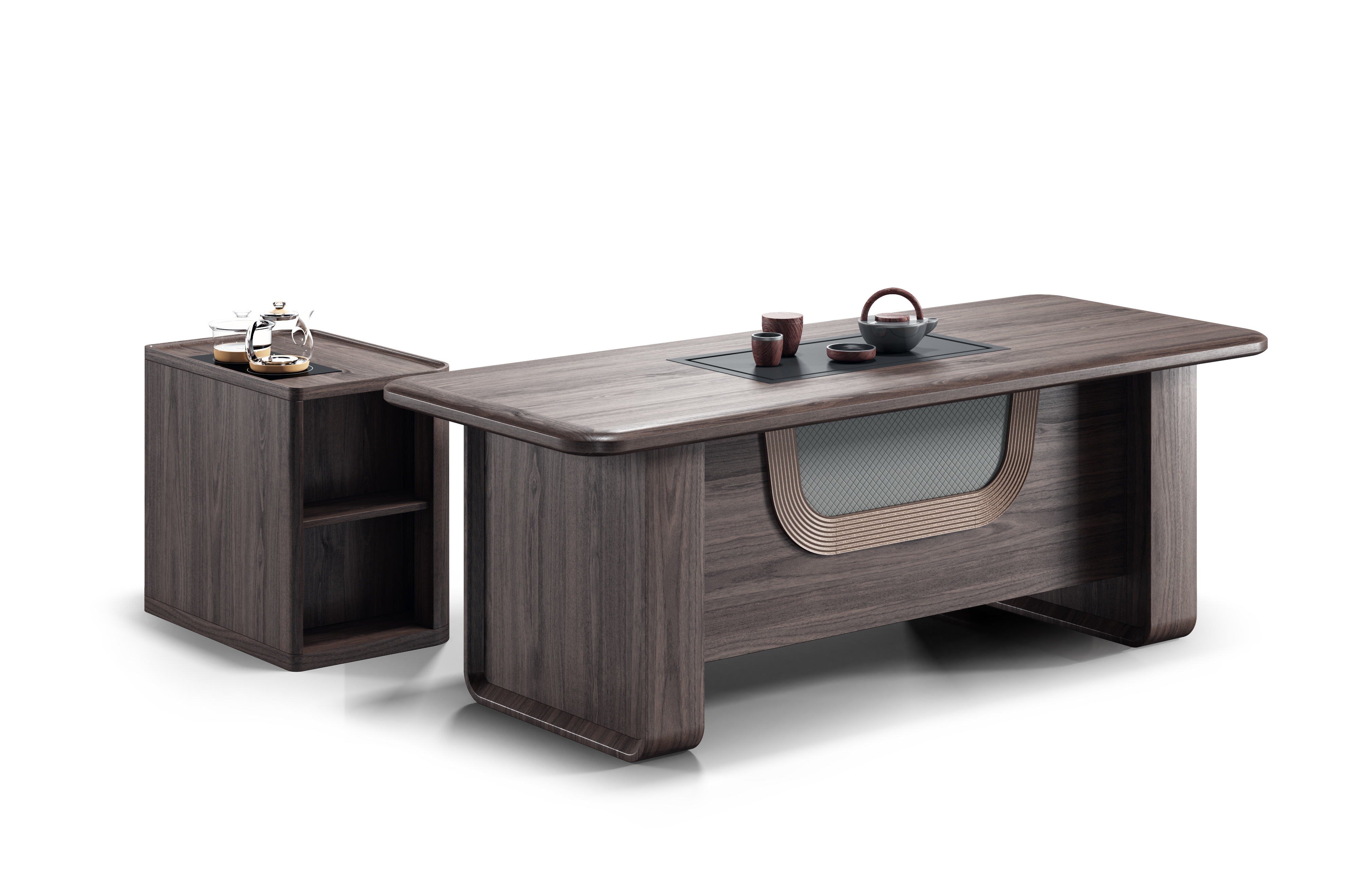 Main tea table / Water heater cabinet / Black walnut