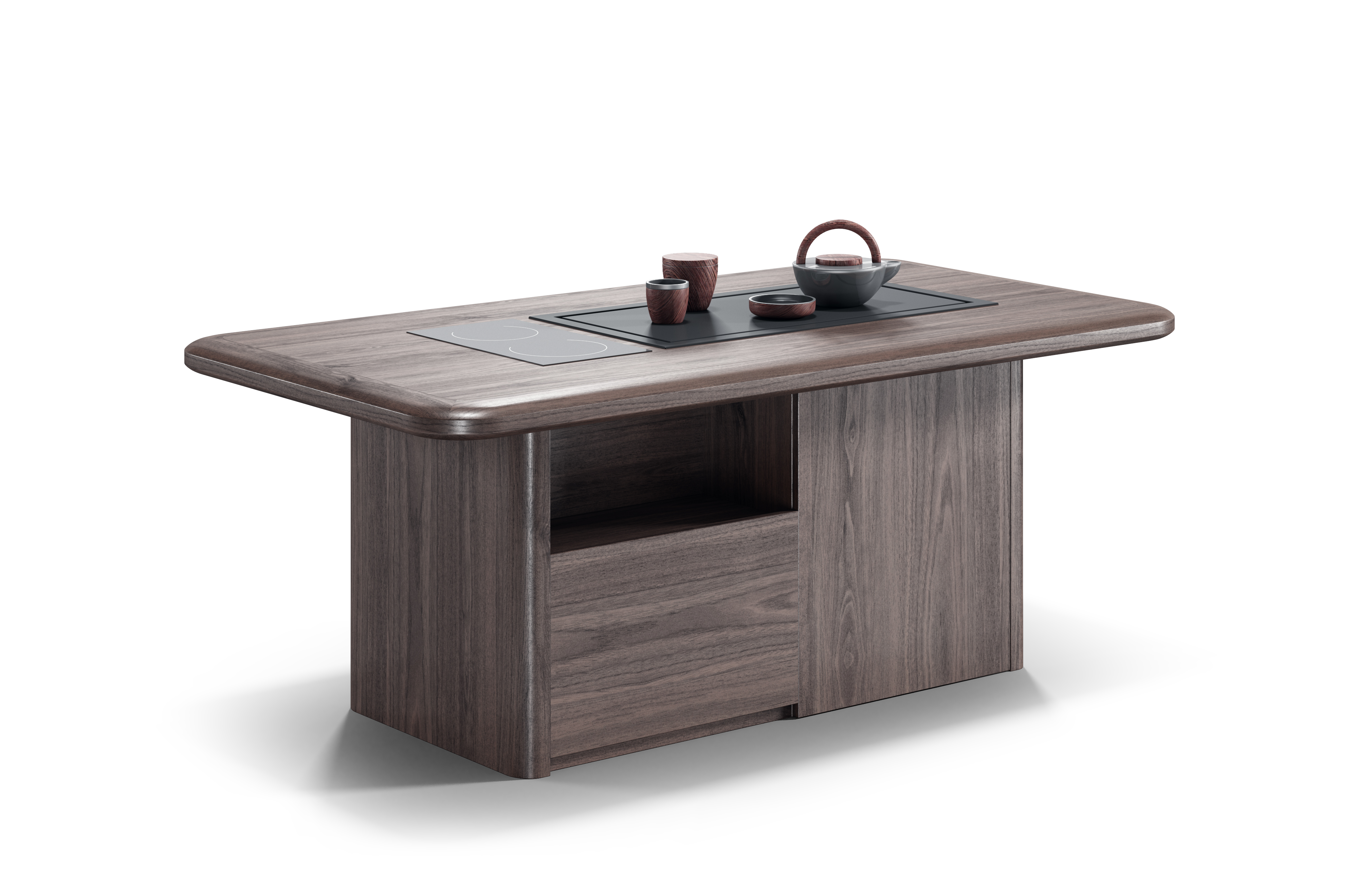 Main tea table / Water heater cabinet / Black walnut