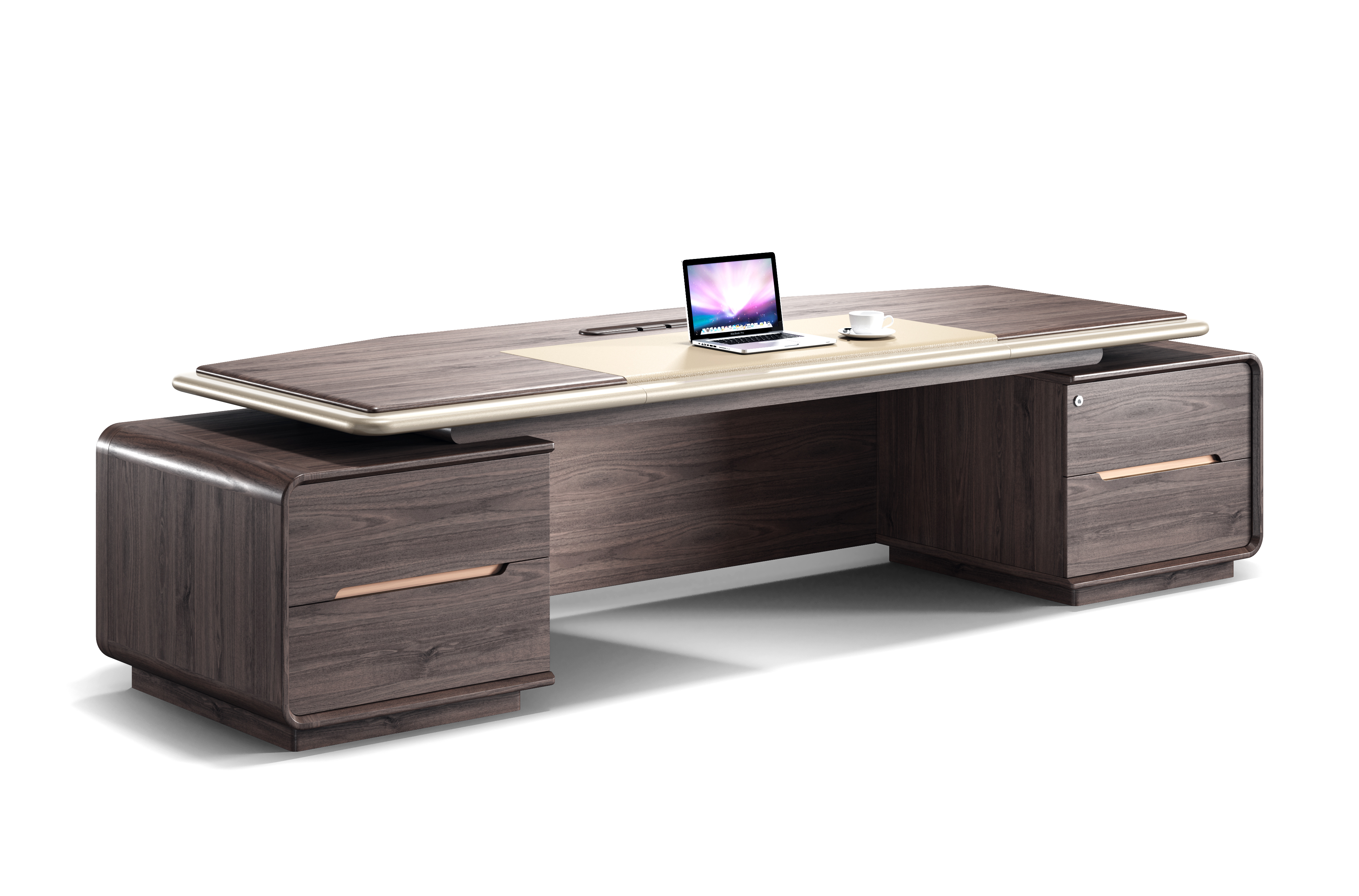 Light luxury boss desk /Office desk / Office furniture/Black walnut