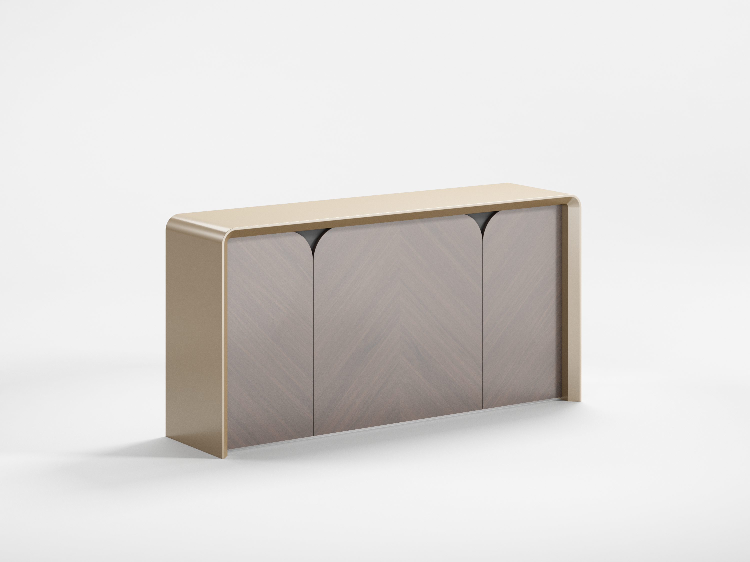 Small cabinet/Black walnut + golden coffee