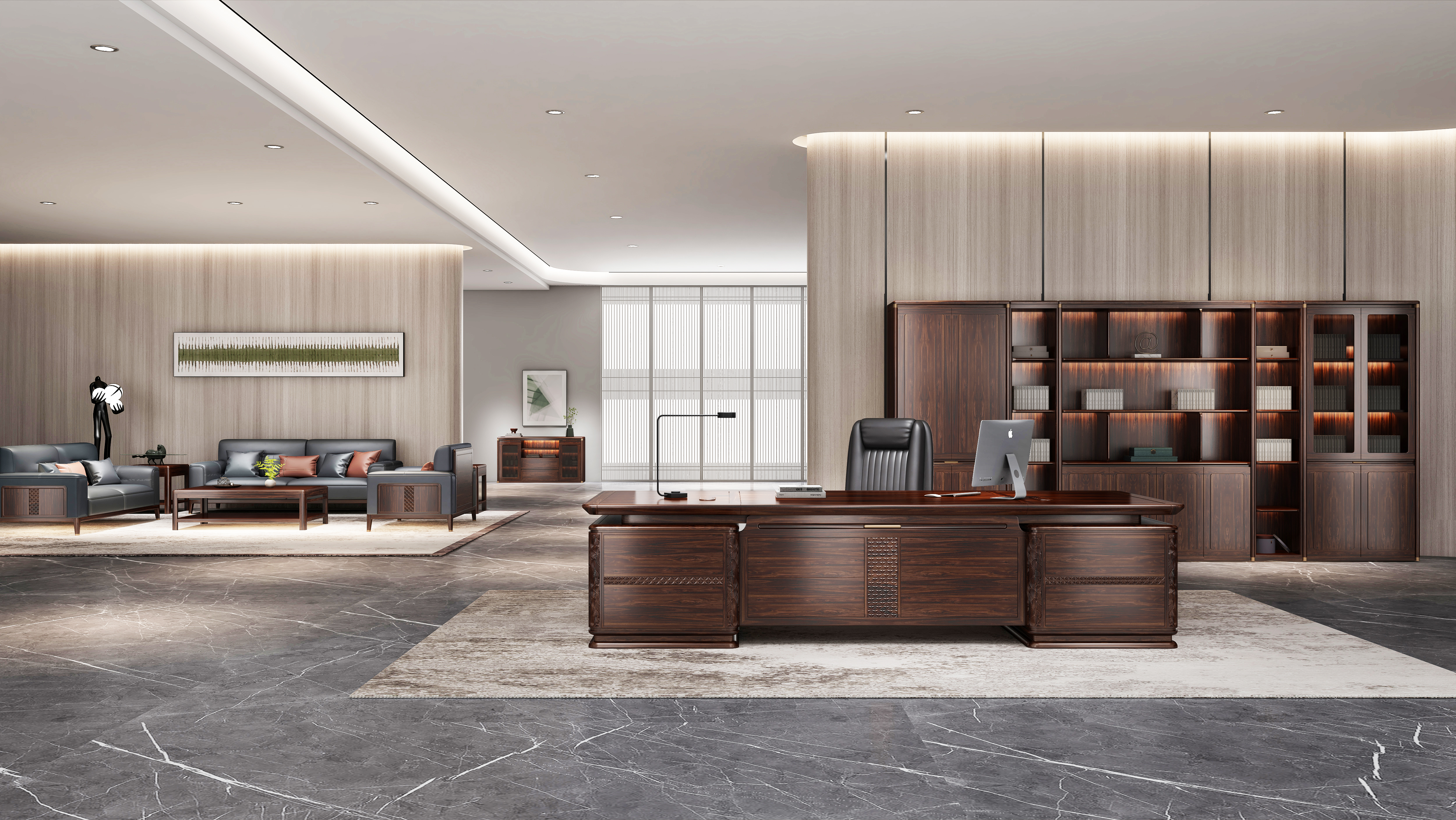 Light luxury boss desk/ Office desk / New Chinese style desk- Tang