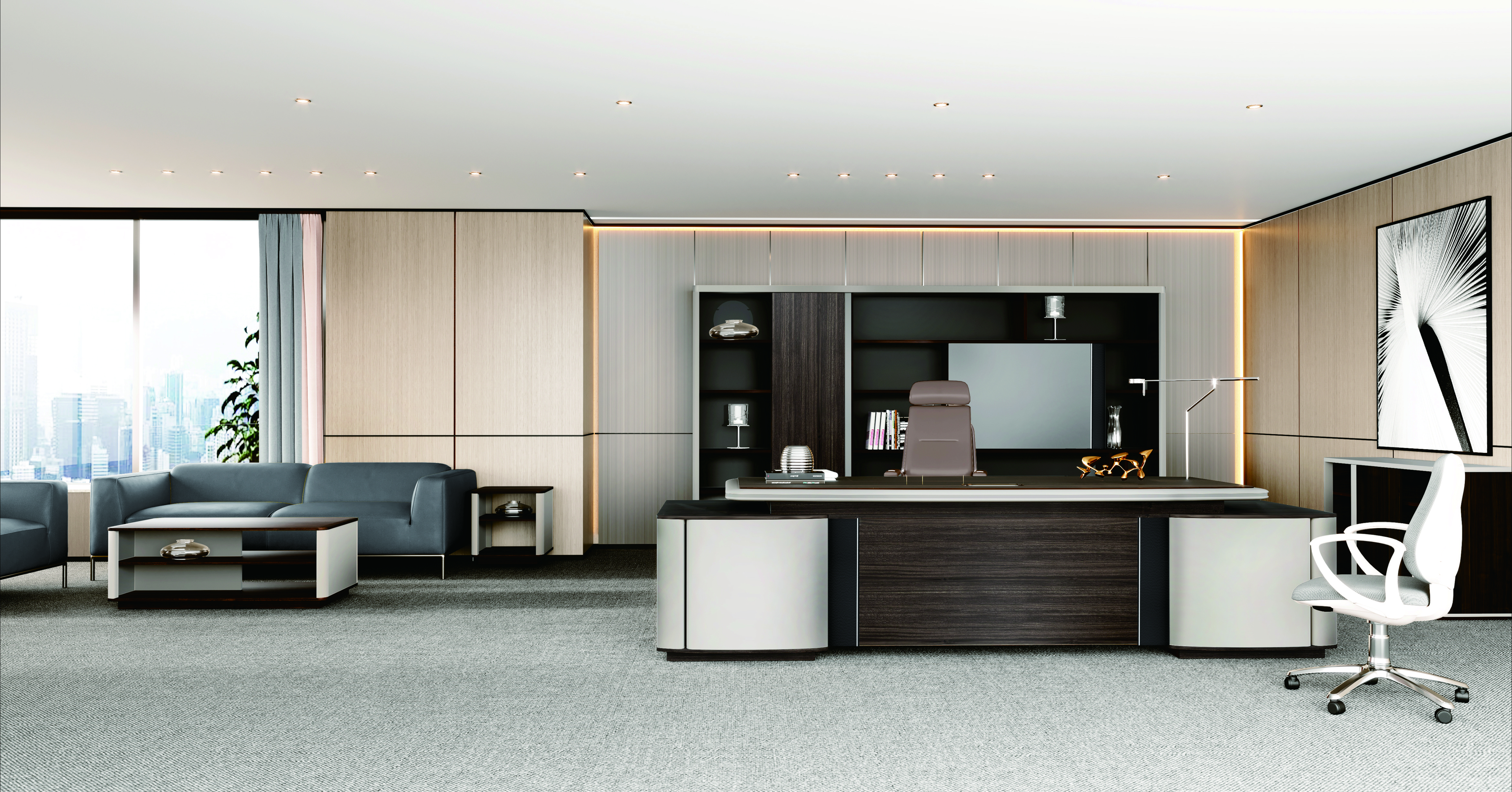 Light luxury boss desk/ Office desk / New Chinese style desk- WS