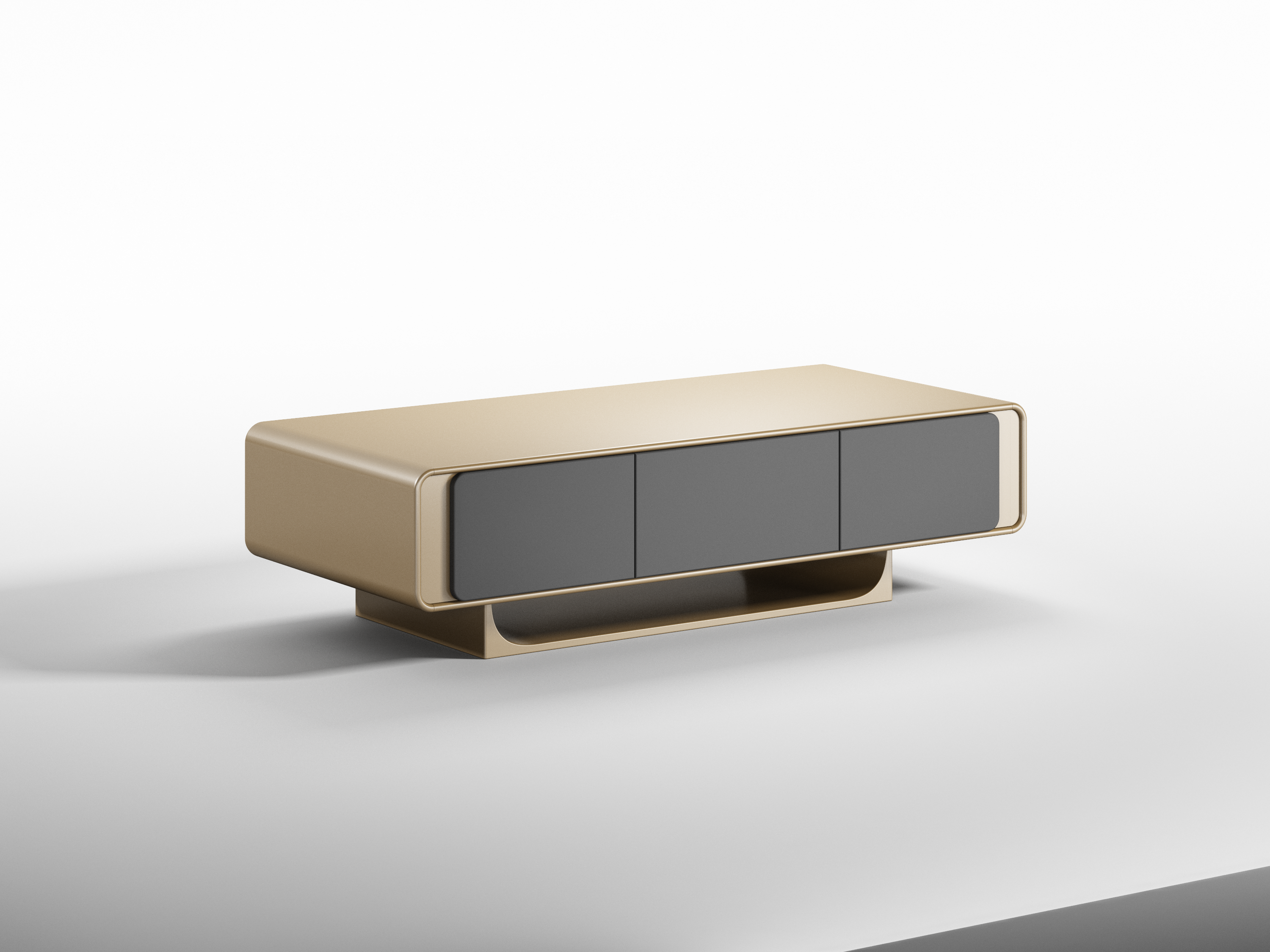 Small cabinet/Black walnut + golden coffee