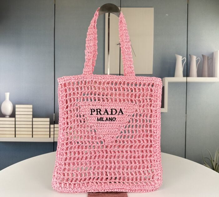 Prada Raffia fiber tote bag 7 colors 1BG393 size: 38*36*3cm