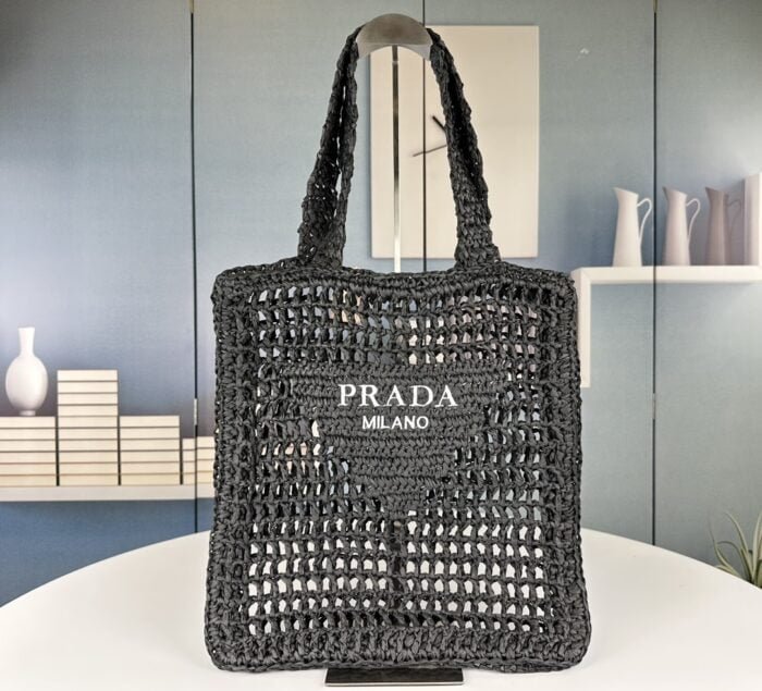 Prada Raffia fiber tote bag 7 colors 1BG393 size: 38*36*3cm