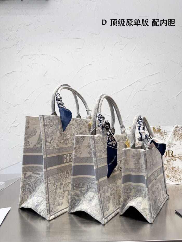Dior Jacquard pattern Book Tote bag 3 size: 26cm/36cm/42cm