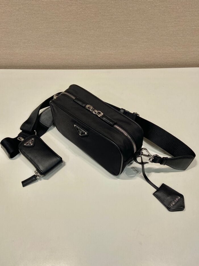 Prada nylon small messenger bag 1bh197a size: 22*12*7.5cm