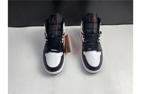 Air Jordan 1 Mid Black Chile Red White