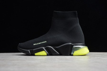 Balenciaga SPEED TRAINER SNEAKERS WITH YELLOW BOTTOM