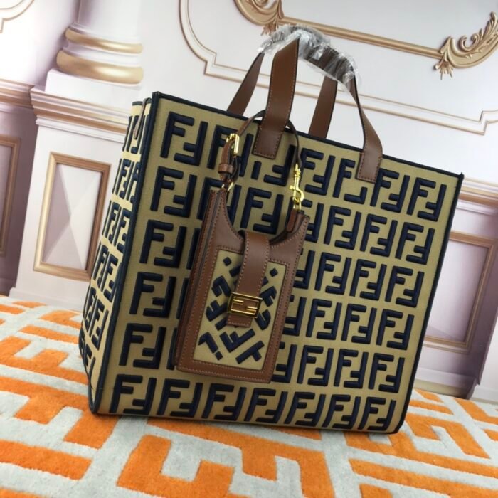 FENDI peekaboo Canvas Tote with mobile phone bag 2118 Size: 37*32 cm