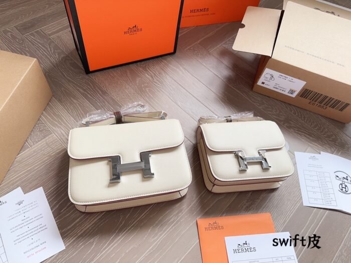 Hermès Constance Swift cowhide leather white size: 23cm/18cm