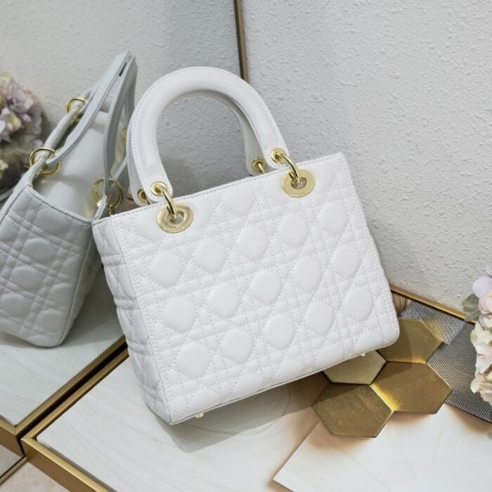 Dior my lady Five-checked sheepskin Shoulder handbag size: 24*11*20cm