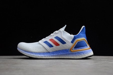 ADIDAS ULTRA BOOST 20 CRYSTA WHITE GLOW BLUE SOLAR RED