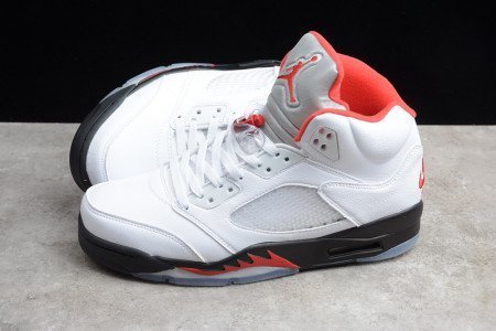 AIR Jordan 5 Retro Fire Red Silver Tongue