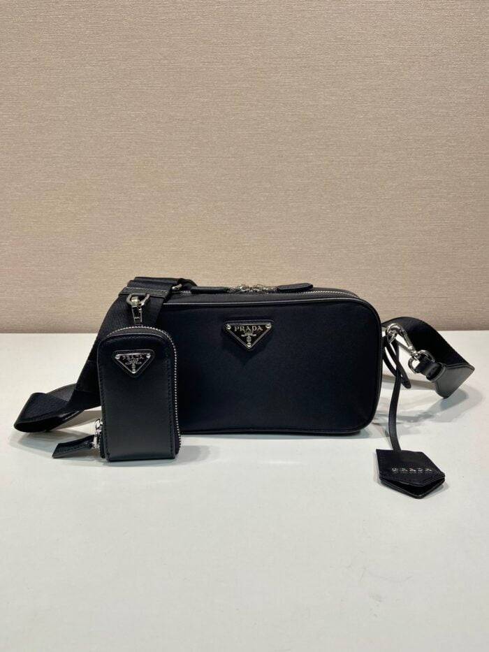 Prada nylon small messenger bag 1bh197a size: 22*12*7.5cm