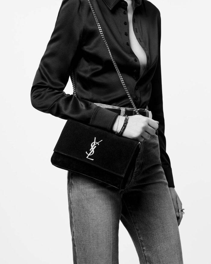YSL / SMALL REVERSIBLE KATE IN SUEDE