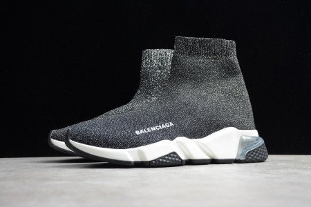 Balenciaga SPEED TRAINER SNEAKERS BLACK SLIVER