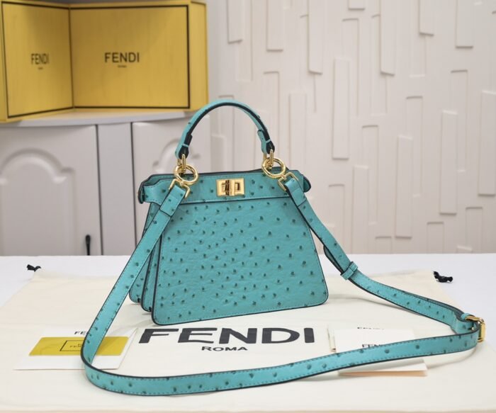 FENDI Peekaboo Light Green 23ss 335 Size: 20*15cm