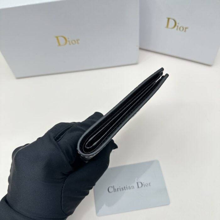 DIOR Short wallet Black Size: 11*10*5cm