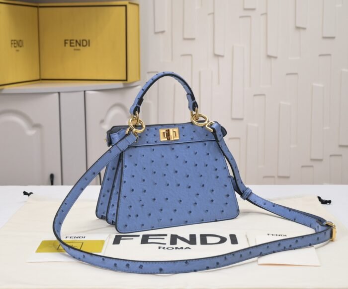FENDI Peekaboo Blue 23ss 335 Size: 20*15cm