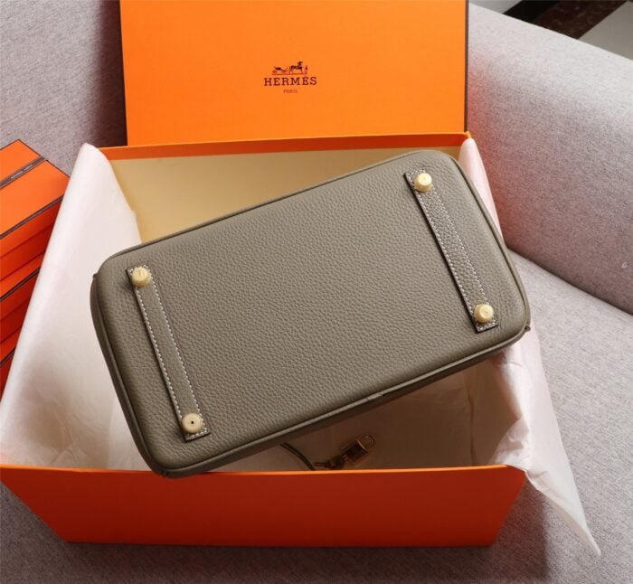 Hermès Lychee pattern Elephant grey handbag size: 25cm/30cm/35cm