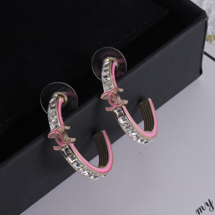 Chanel pink earring