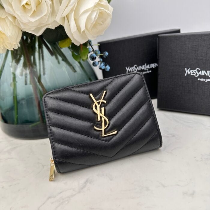 YSL SLP short round zipper money clip wallet 1890 size:12*10*3CM