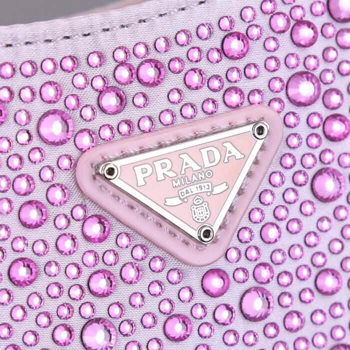 Prada Ss21 Hobo BlingBling 8801 pink size: 22*18*5cm