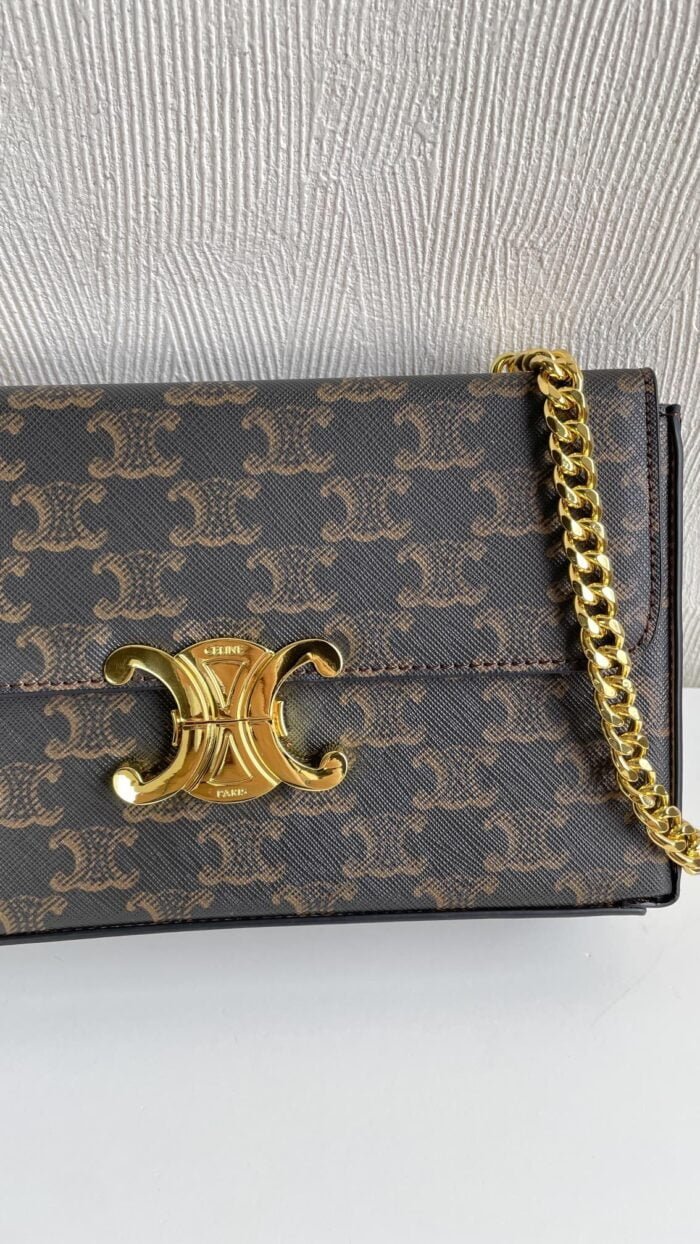 CELINE Presbyopia pattern Chain bag Size: 22 * 13.5 * 6cm
