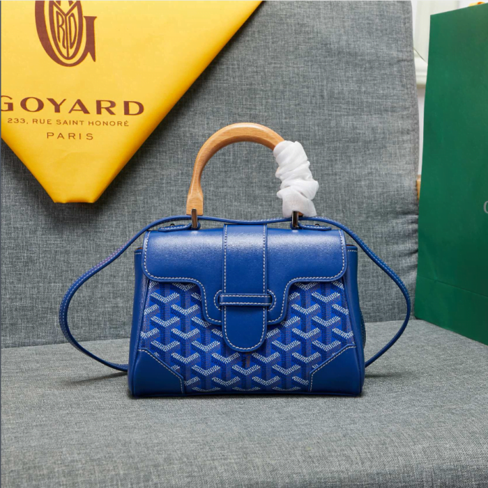 Goyard mini sigon Saddle bag Blue Size:18*15*20*9cm