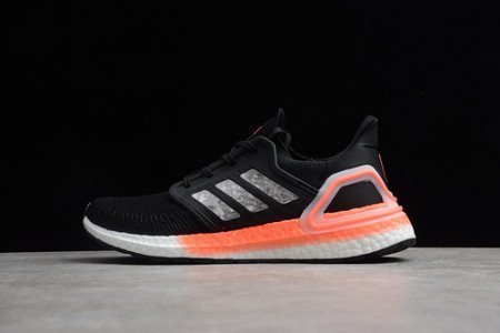 ADIDAS ULTRABOOST 20 SHOES CORE BLACK CLOUD WHITE SIGNAL CORAL