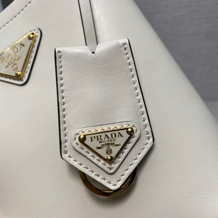 Prada Panier Plain cowhide Bucket bag white size: 15*16*9.5cm
