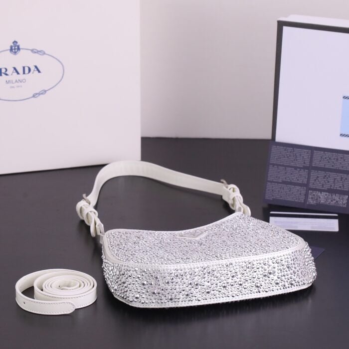 Prada Ss21 Hobo BlingBling 8801 purple size: 22*18*5cm