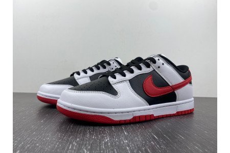 Nike Dunk Low White Black University Red