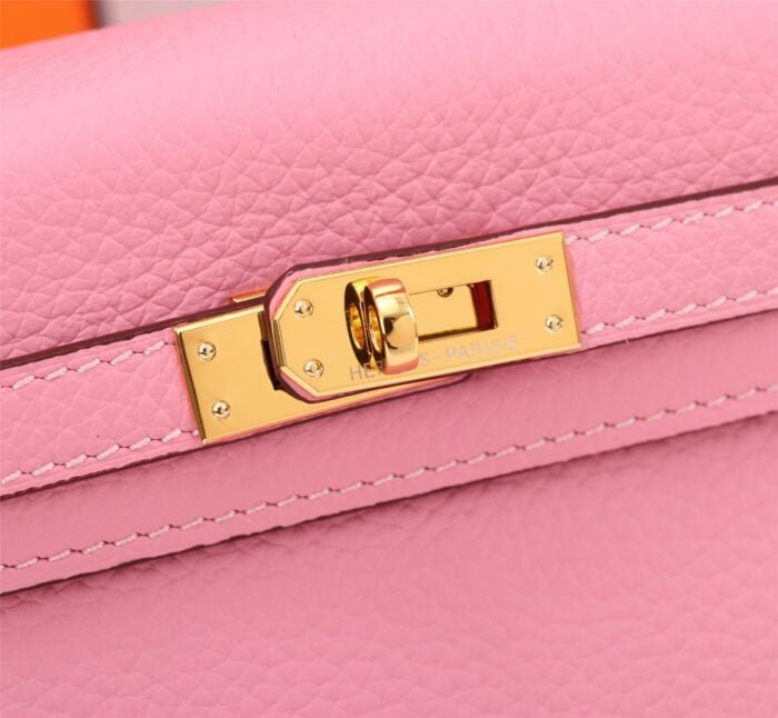 Hermès Kelly Togo Calf Gold hardware Sakura Pink size: 25Cm/ 28Cm