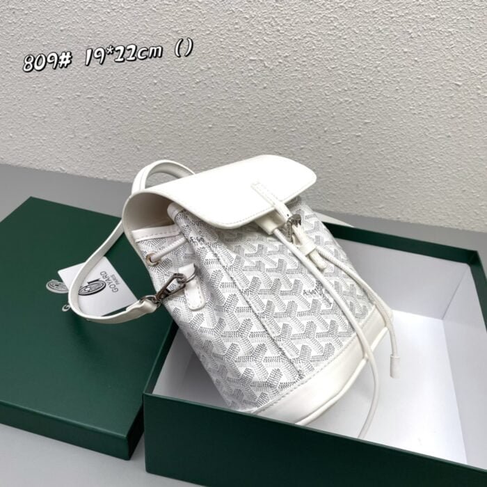 Goyard goyardalpin mini backpack white Size: 8.5*18.5*21.5cm