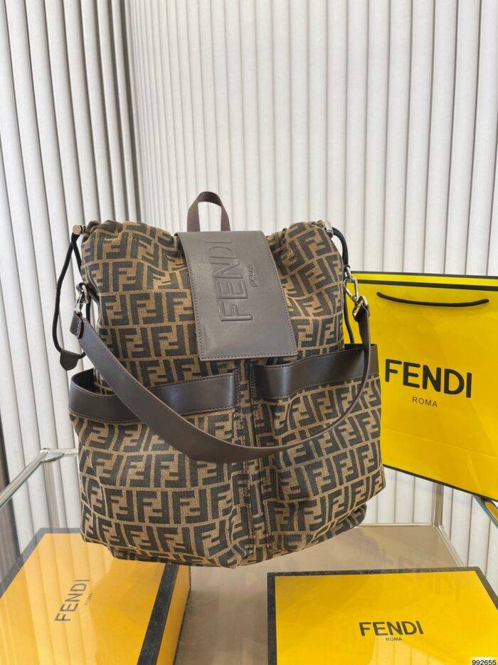 FENDI new backpack Brown/Black Size:34*44cm