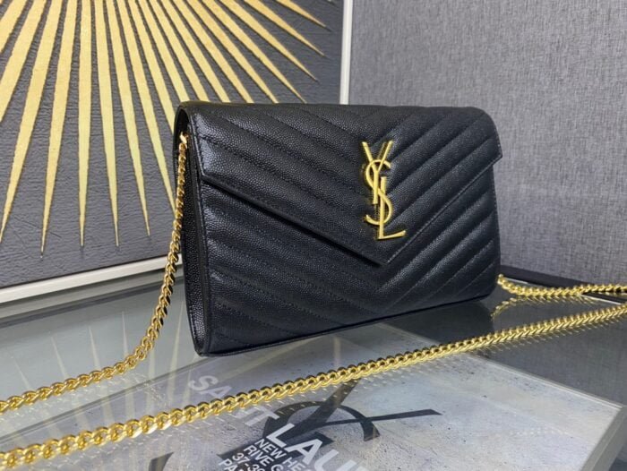 YSL monogram caviar chain Envelope bag 377828 size: 22.5x14x4cm