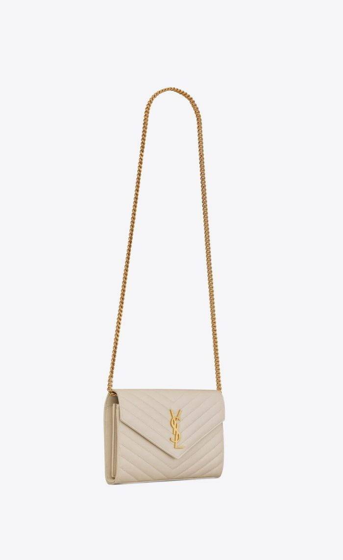 YSL / CASSANDRE MATELASSÉ CHAIN WALLET IN LAMBSKIN 377828AAA449207