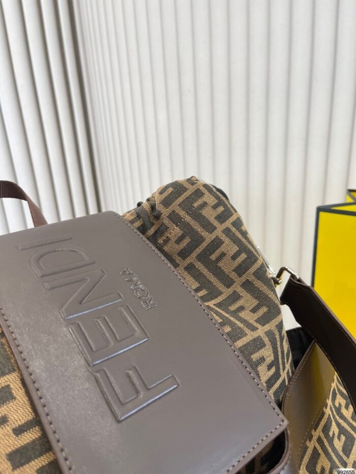 FENDI new backpack Brown/Black Size:34*44cm