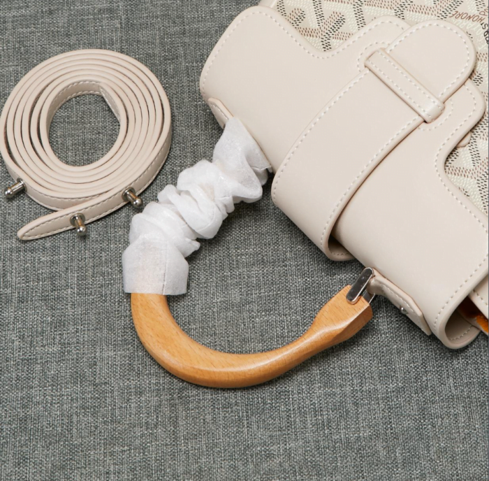 Goyard mini sigon Saddle bag Cream White Size:18*15*20*9cm