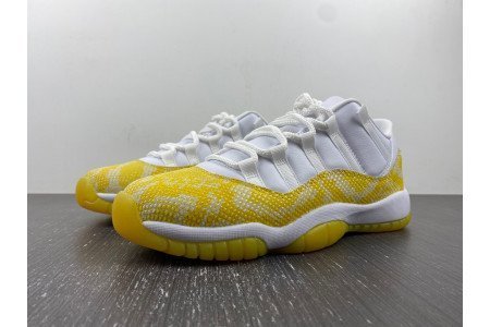 Air Jordan 11 Low ?Yellow Snakeskin?