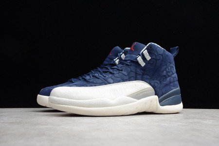 AIR JORDAN 12 RETRO INTERNATIONAL FLIGHT BLUE WHITE