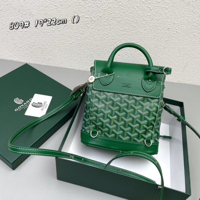 Goyard goyardalpin mini backpack Green Size: 8.5*18.5*21.5cm