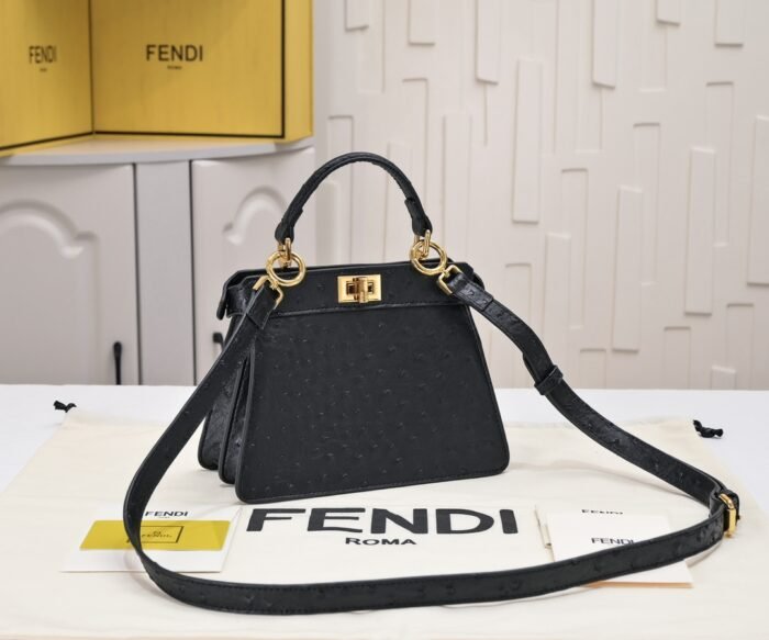 FENDI Peekaboo Black 23ss 335 Size: 20*15cm