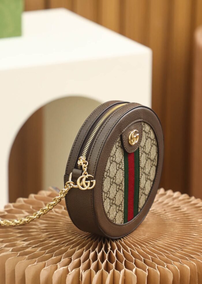 GUCCI / GG OPHIDIA GG Round bag size: 18*18*4.5cm