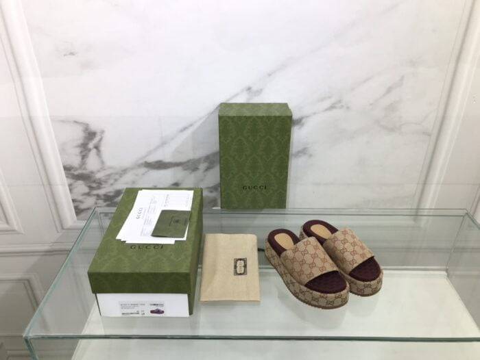 Gucci Electric embroidered platform slippers Size:35-43 note shoes size when you fill shipping address