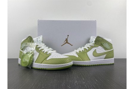 Air Jordan 1 Mid Green Python