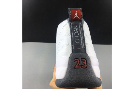JORDAN 12 RETRO WHITE DARK GREY (GS)